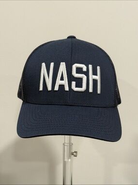 NASH Original Embroidered Snapback Structured Ball Cap Navy